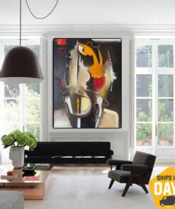 Original Woman Portrait Colorful Music Painting on Canvas Abstract Musician Wall Art for Room Decor | CELLIST 47.2"x39.4"
