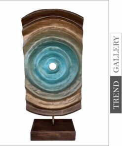Original Wood Sculpture Astral Sculpture Creative Hand Carved Desktop Art Abstract Wood Table Figurine | HEART OF WATER 22.4"x10.2"