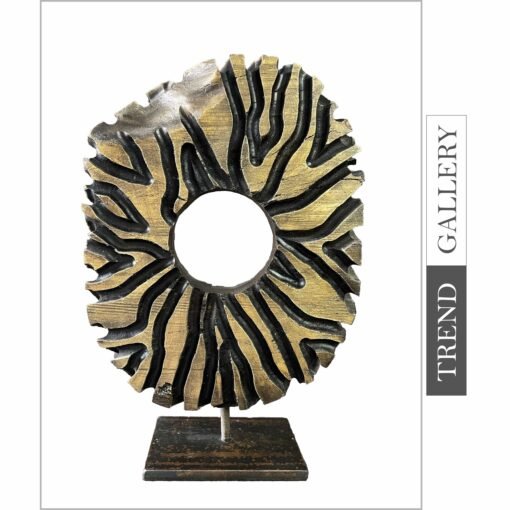Buy Original Wood Sculpture Hand Carved Round Statue Abstract Anthill Creative Desktop Art Table Decor | SYNERGY 15.7"x10.2" online shopping cheap