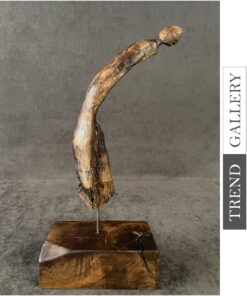 Original Wood Table Figurine Creative Driftwood Wood Art for Home Original Desktop Decor | HERMIT 14.5"x6.7"