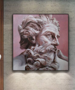 Original Zeus Artwork Original God of Olympus Paintings from Photo Abstract Wall Art for Home Decor | PAINTING FROM PHOTO #37
