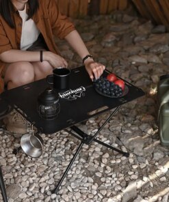 Outdoor Aluminum Alloy Tactical Table Bracket Camping Folding Table Portable Lightweight Camping Laser Blackening Board Camping