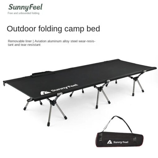 Buy Outdoor Camping Cot Folding Single Person Bed Portable Foldable Sleeping Pad Hiking Backpacking Picnic Camping Cot Bed Mat 야전침대 online shopping cheap