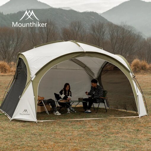 Buy Outdoor Camping Light Luxury Tent 8-10Person Outdoor Camping Dome Tents Round Big Canopy Large Awning Pergola Tent online shopping cheap
