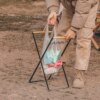 Buy Outdoor Camping Wooden Handle Bracket Home Foldable Kitchen Debris Storage Rack Portable Plastic Garbage Bag Shelf online shopping cheap