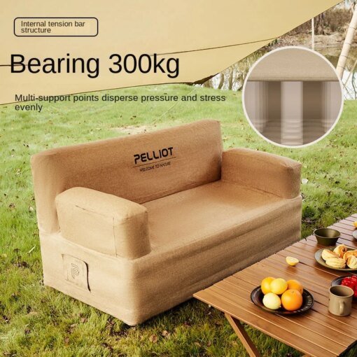 Buy Outdoor Lazy Sofa Portable Inflatable Sofa Camping Pair Inflatable Sofa Easy Storage Outdoor Inflatable Sofa with Air Pump online shopping cheap