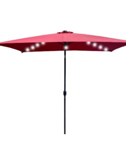 Outdoor Patio Umbrella 10 Ft x 6.5 Ft with Crank Weather Resistant 8 Sturdy Aluminuim Ribs with Push Button Tilt&Crank