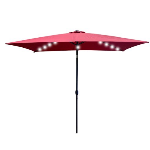 Buy Outdoor Patio Umbrella 10 Ft x 6.5 Ft with Crank Weather Resistant 8 Sturdy Aluminuim Ribs with Push Button Tilt&Crank online shopping cheap
