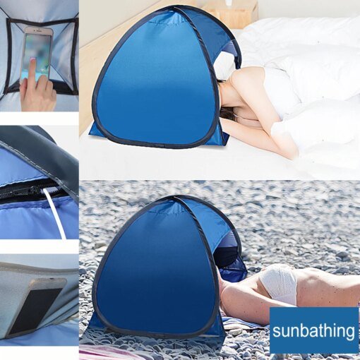 Buy Outdoor Tent Sun Shade Carrying Sleeping Sunshade Head Protection Tents Shelter Automatic Speed Open Beach Shade Headrest Tent online shopping cheap