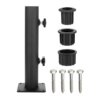 Buy Outdoor Umbrella Base Stand Heavy Duty Weather Resistant Thicked Iron Patio Umbrella Holder Stand for Balcony Pontoons Backyard online shopping cheap