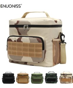 Outdoor Waterproof Square Camouflage Insulation Bag Wear-resistant Oxford Cloth Portable Insulation Bag Convenient Lunch Box Bag