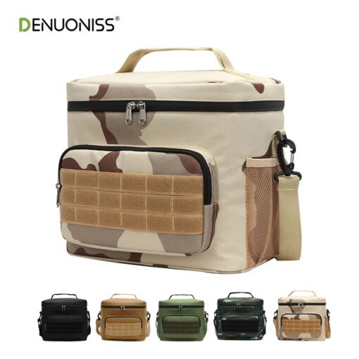 Buy Outdoor Waterproof Square Camouflage Insulation Bag Wear-resistant Oxford Cloth Portable Insulation Bag Convenient Lunch Box Bag online shopping cheap