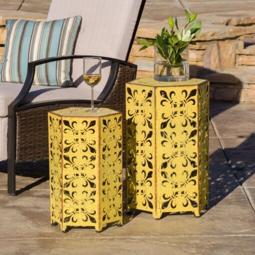 Buy Outoor Iron Outdoor Tables Accent Tables