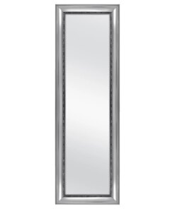 Over-the-Door Wall Mirror, Silver Ornate Finish, 17″ x 53″