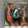Buy Oversize Abstract Colorful Bear Painting On Canvas Animal Modern Wall Art Home Wall Decor | BEAR PORTRAIT online shopping cheap