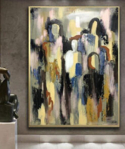 Oversize Abstract Colorful Paintings On Canvas Human Artwork Person Wall Art Original Wall Decor  | FAMILY PORTRAIT
