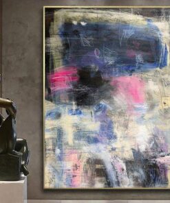 Oversize Abstract Colorful Paintings On Canvas Modern Wall Art Minimalism Art | MAKE A WISH