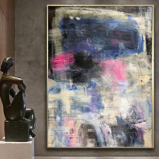Buy Oversize Abstract Colorful Paintings On Canvas Modern Wall Art Minimalism Art | MAKE A WISH online shopping cheap