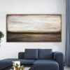 Buy Oversize Abstract Landscape Painting Bronze Brown Art Unique Wall Decor | LONELINESS online shopping cheap