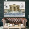 Buy Oversize Art Abstract Courthouse Art Canvas Painting Original Canvas Modern Wall Art Decoration Painting | JUSTICE COURT online shopping cheap