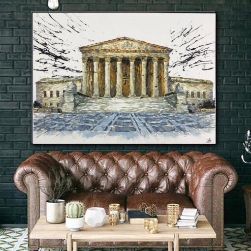 Buy Oversize Art Abstract Courthouse Art Canvas Painting Original Canvas Modern Wall Art Decoration Painting | JUSTICE COURT online shopping cheap