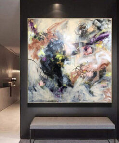 Oversize Colorful Abstract Oil Painting Acrylic Canvas Art Original Wall Decor | PEARL MORNING