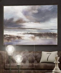 Oversized Abstract Art Gray Painting Canvas | HAZY FANTASIES