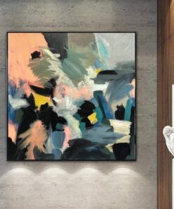Oversized Abstract Colorful Paintings On Canvas Modern Wall Art Unique Wall Decor | SPRING OF YOUTH