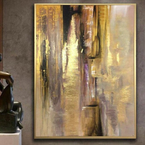 Buy Oversized Abstract Painting Original Gold Leaf Abstract Paintings On Canvas Modern Abstract Art Contemporary Artwork | RADIANCE OF ETERNITY online shopping cheap