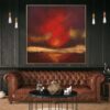 Buy Oversized Abstract Paintings On Canvas Red Painting Gold Leaf Painting Abstract Oil Painting Original Abstract Wall Art | FIRE SKY online shopping cheap