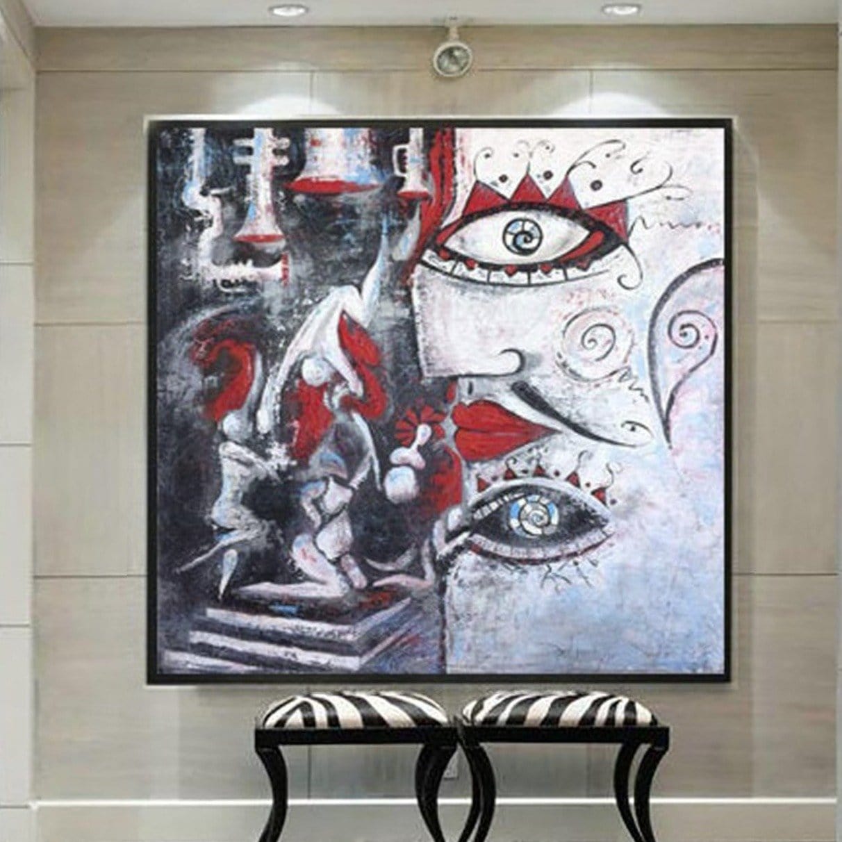Buy Oversized Abstract Wall Painting On Canvas Black Painting Faceless Void Abstract | BACKSTAGE GAMES online shopping cheap