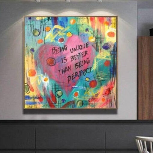 Buy Oversized Colorful Flowers Heart Painting On Canvas Abstract Wall Art Modern Wall Decor | BEING UNIQUE online shopping cheap