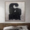 Buy Oversized Creative Black And White Painting Modern Abstract Human Artwork Contemporary Wall Art | LOVE FOREVER online shopping cheap