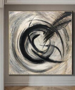 Oversized Oil Paintings On Canvas Black And White Art Acrylic Painting | ABYSS