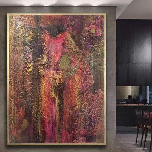 Buy Oversized Original Colorful Artwork Modern Oil Painting Wall Art Abstract Nursery Wall Decor | SHADOWS OF A SETTING SUN online shopping cheap