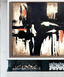 Oversized Original Painting Brown Painting Abstract Painting Black Contemporary Art | ELEVATED CITY
