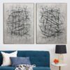 Buy Oversized Painting Black And White Canvas Art Modern Painting Large Artwork 2 Piece | SCOPE OF ROTATION online shopping cheap
