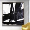 Buy Oversized Wall Art Canvas Painting Black And White Abstract Painting On Canvas | IMAGINARY SWINGS online shopping cheap