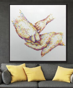 Oversized Wall Art Family Paintings On Canvas Artwork Gift For Relative Love Oil Wall Art Home Decor | BONDS