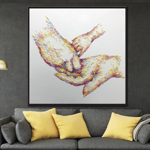 Buy Oversized Wall Art Family Paintings On Canvas Artwork Gift For Relative Love Oil Wall Art Home Decor | BONDS online shopping cheap
