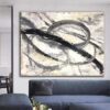 Buy Paintings on Canvas Minimalist Abstract Circles Art Gray Tones Artwork Modern Art | INFLUENCE online shopping cheap