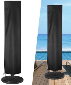 Parasol Cover Waterproof Parasol Cover Heavy Duty 210D Oxford Cloth Patio Umbrella Cover Large Windproof Parasol Protector
