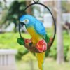 Buy Pastoral garden iron ring simulation bird model resin crafts iron ring parrot pendant Garden Garden Tree Pendant gardening online shopping cheap