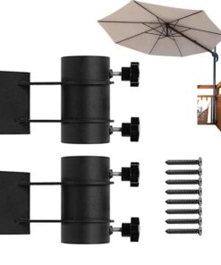 Patio Umbrella Side Holder Heavy-Duty Patio Umbrella Holder Adjustable Deck Umbrella Mount Used For Deck Railing Mount To Deck
