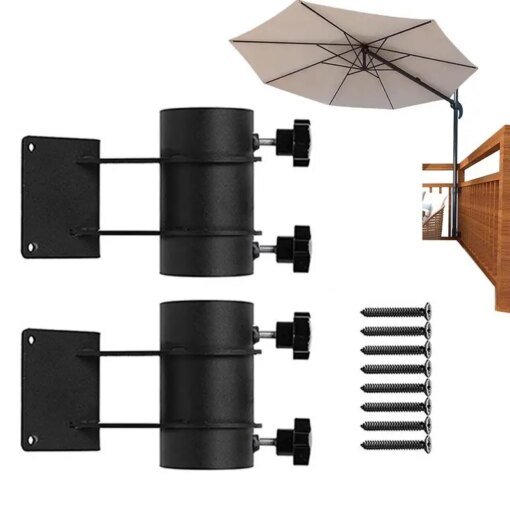 Buy Patio Umbrella Side Holder Heavy-Duty Patio Umbrella Holder Adjustable Deck Umbrella Mount Used For Deck Railing Mount To Deck online shopping cheap
