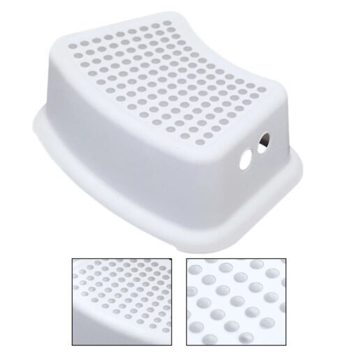 Buy Plastic Anti Step Stool Children Bathroom Foot Stool Bath Toilet Stool for Home (White) online shopping cheap