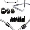 Buy Plastic Office chair leg pads Covers Non-Slip u-type tube mat steel pipe clamp Chair Feet Wrap Pads Floor Protectors Tube Clamps online shopping cheap
