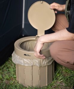 Portable Folding Toilet Commode Potty Car Travel Emergency Integrated Toilet Bucket Self-driving Outdoor Camping Toilet Seat