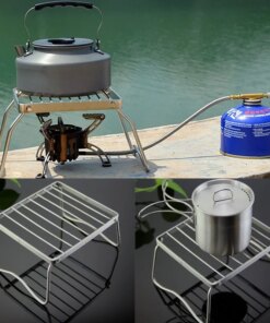 Portable Mini Pocket BBQ Grill Stainless Steel BBQ Grill Folding Grill Barbecue Accessories for Home Park Use for Park Camping