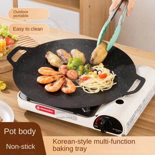 Buy Portable Outdoor Camping Grill Plate Korean Barbecue Plate Barbecue Meat Pot Barbecue Plate Medical Stone Frying Plate online shopping cheap
